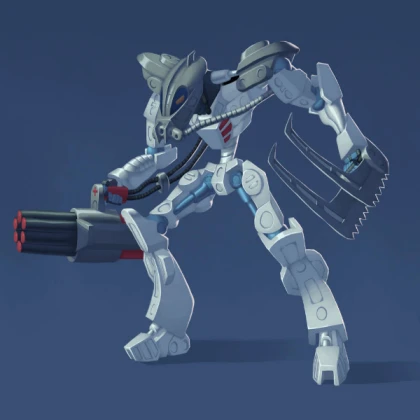 A robot with a Weapon