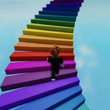 The biggest rainbow stairs ever