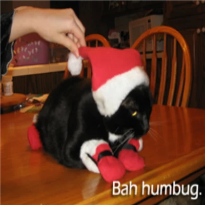 walking christmas cat toy