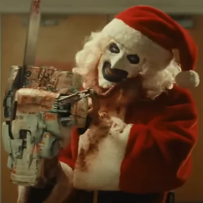 Santa is a robot with a gun!