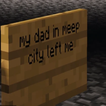 A sign from Minecraft!