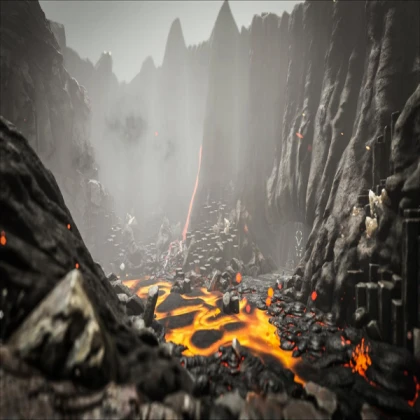 A Large Area Of Lava!